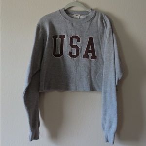 USA cropped sweatshirt